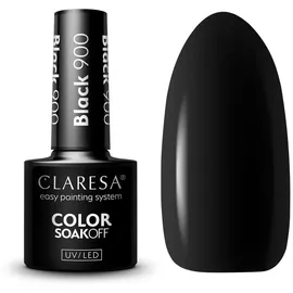 CLARESA SoakOff UV/LED Color Black Gel-Nagellack Farbton 900 5 ml