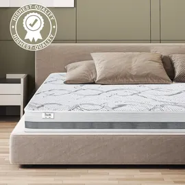 The White Stone Matratze 95x180 Carbon, Antibakteriell, Anti-Milben, Anti-Allergie.| Höhe 20 cm | Italy