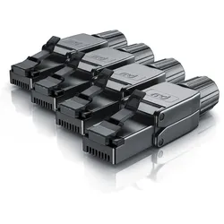 Primewire 4x Netzwerk-Adapter RJ-45 (Ethernet) zu Netzwerkkabel, Netzwerkstecker RJ45 CAT 8 - Gigabit Ethernet LAN Kabel - 40 Gbit/s, schwarz