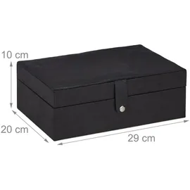Relaxdays Schmuckboxen Schwarz