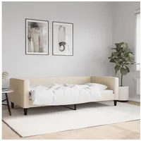 LuxusKollektion Schlafsofa Schlafsofa 2 Sitzer Klappsofa Stoff 90 x 200 ohne Matratze Creme beige