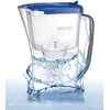 VEVOR Wasserfilter Kanne 9 Tassen Glas Wasserfilterkrug 150L Wasserfiltersystem