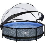 EXIT TOYS Stone Pool 300 x 76 cm inkl. Filterpumpe und Abdeckung