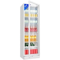 Bomann KSG 7351 Flaschenkühlschrank, 60 cm breit, 356 L, Glastür, Innenraumbeleuchtung, abschließbare Gerätetür, 6 Gitterablagen, weiß