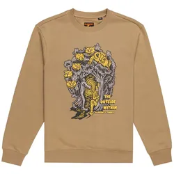 Sweatshirt ELEMENT "The Portal", Herren, Gr. S, grün (khaki), 40% Polyester, 30% Baumwolle, 30% Baumwolle, Sweatshirts