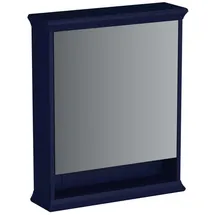 Vitra Valarte LED-Spiegelschrank 63 cm 1 Tür Türanschlag links, stahlblau, lackiert
