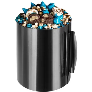 ruhhy Tortenring Extra Hoch für mehrlagige Kuchen Verstellbar 16-30cm Backring Edelstahl 24619 (20 cm hoch)