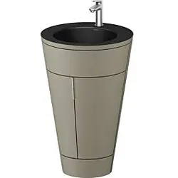 Duravit Starck 1,c-bonded Set S19514O70920000 Griff Edelstahl, Keramik Schwarz Matt, bodenstehend, Stein Grau Seidenmatt, 864 x 560 x 605 mm