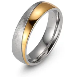 Trauring FIRETTI "Schmuck Geschenk "LIEBE" mit Vertiefung, ca. 7,0mm breit" Gr. 54, gold (edelstahlfarben, gelbgoldfarben), Fingerringe, 54, Edelstahl, 7mm, mit Zirkonia (synth.)