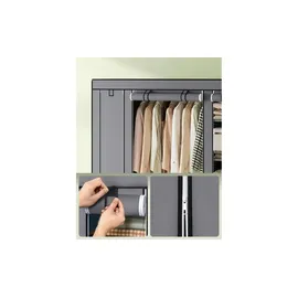 Songmics Kleiderschrank 150 cm x 45 cm x 175 cm Grau