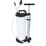 Wiltec Manueller Fluidextraktor mit 9 Liter Tank, Vakuumabsaugpumpe für Öl, Schmierstoffe, Wasser und andere Flüssigkeiten mit 3 Schläuchen, PPC Handpumpe