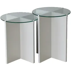 Skye Decor, Lily- Lily NOS, Weiß, Couchtische, 100% getempertes Glas