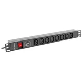 LANBERG Steckdosenleiste 2 m Schwarz 8 St.
