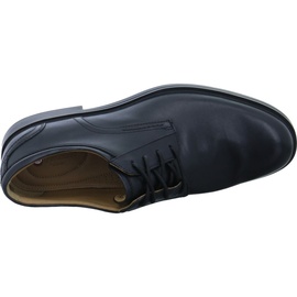 CLARKS Un Aldric Lace Derbys, Schwarzes Leder, 43 EU Weit