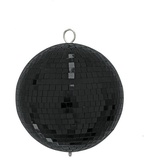 satisfire Spiegelkugel 20cm - Discokugel - Echtglas - 10x10mm Spiegel - schwarz