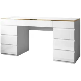 lookway Schreibtisch AURORA DOUBLE GOLD Weiß / Gold