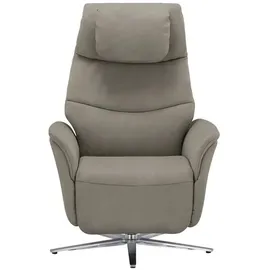 HIMOLLA Fernsehsessel 7051 Leder 74 x 113 x 86 cm Braun mit Kopfteil
