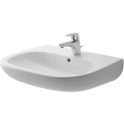 Duravit Waschtisch D-Code 600x460mm mit ÜL, mit HLB, 1 HL, weiss