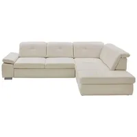 Beldomo Premium Ecksofa Beldomo Premium, Weiß, Leder, Echtleder, Rindleder, 4-5-Sitzer, Ottomane rechts, Eckteil, L-Form, 312x260 cm, Goldenes M, erweiterbar, Typenauswahl, Bettkasten erhältlich, Fußauswahl, Lederauswahl, Stoffauswahl, planbar, Relaxfunktion, Sitzqualitäten, seitenverkehrt Bettfunktion Hocker Rückenfutter, individuell planbar, Wohnzimmer, Sofas & Couches, Wohnlandschaften, Ecksofas