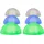 ETC Shop 6er Set LED Halbkugel Leuchten IP44 spritzwassergeschützt blau/grün/transparent/weiß