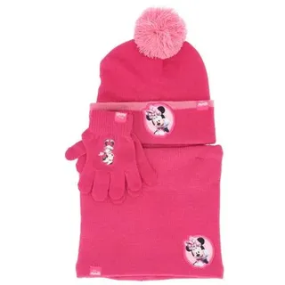 Minnie Mouse Set – Mütze, Schlauchschal & Handschuhe für stylische Wintertage Rosa