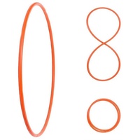 Hoopomania Hula-Hoop-Reifen Faltbarer Hula Hoop, HDPE-20mm, Orange, Ø100 cm orange Ø 100 cm