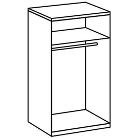 WIMEX Level 100 x 216 x 58 cm Plankeneiche Nachbildung/Weißglas