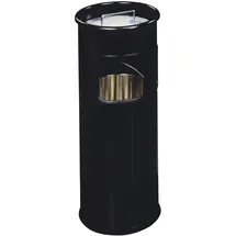 Durable Papierkorb Metall mit Ascher rund/ schwarz Ø Schwarz