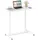 Costway Schreibtsich C-förmig mit Rollen, 70-106 cm höhenverstellbar, Kleiner Computertisch mit Metallrahmen, mobiles Stehpult, Laptoptisch, Weiß - Weiß