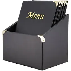Deflecto Menükartenhalter A4 Hochformat 27 (B) x 20 (T) x 30,5 (H) cm Schwarz 10 Stück