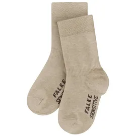 Falke Unisex Baby Socken Sensitive B So Baumwolle mit Komfortbund 1 Paar, Beige Sand Melange 4650, 50-56 - 50-56