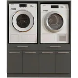 laundreezy Mehrzweckschrank-Set »LAUNDREEZY LDSK2«, grau