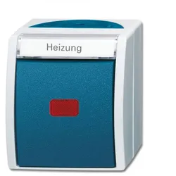 Busch-Jaeger 2601/2 SKWNH-53 Wippkontrollschalter/Heizungsschalter Ausschaltung, 2-polig