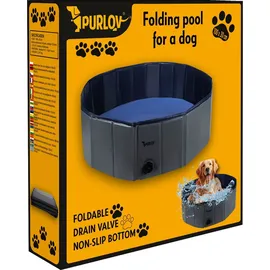 PURLOVE Faltbarer Hundepool 230 l Blau 100x30 cm
