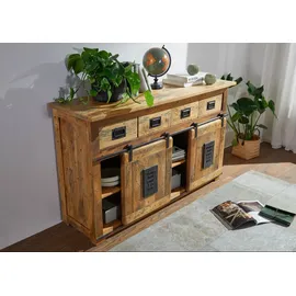 Massivmoebel24 Sideboard 150 x 45 x 90 cm beige