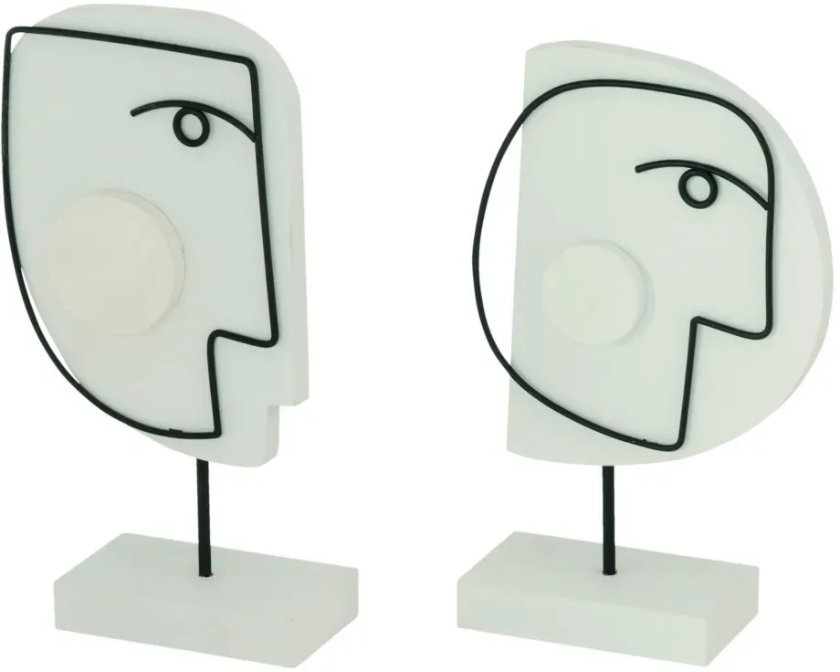 Dekoaufsteller Gesicht ERVO - schwarz