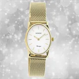 Oozoo Damen Armbanduhr Vintage Series Analog Metall Mesh gold UOC20258