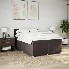 vidaXL Boxspringbett 140 x 200 cm Dunkelbraun
