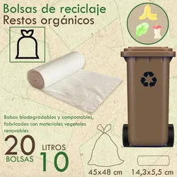 Wellhome – Packung mit 200 extra widerstandsfähigen und biologisch abbaubaren 10-Liter-Müllsäcken der Marke