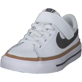 Nike Court Legacy Sneaker Jungen 102 white/black-desert ochre-gum light brown 34