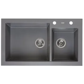 Reginox Amsterdam 25 rechts Einbauspüle granit weiß Handbetätigung 860 x 500 mm
