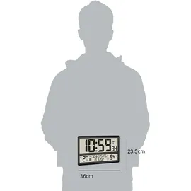 TFA Funkuhr mit Raumklima Schwarz 60.4520.01