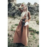 Leonardo Carbone Ritter-Kostüm Wikinger Kleid mit Stickereien beige|braun XS | XS