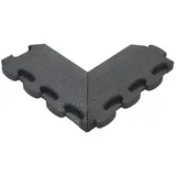 Gum-tech Negatives Eckstück ""Abgeschrägt"" für Fallschutzplatten, Grau, 4,5 cm