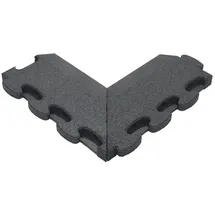 Gum-tech Negatives Eckstück ""Abgeschrägt"" für Fallschutzplatten, Grau, 4,5 cm