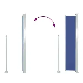 vidaXL Ausziehbare Seitenmarkise 100 x 500 cm blau