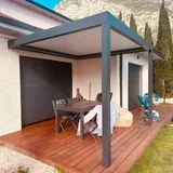 wismar nfi Lamellen Terrassenüberdachung 480 x 398 x 265 cm grau