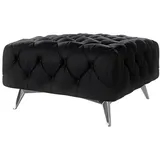 s-style möbel Hocker, Schwarz, Textil, Echtholz,Buche, Birke, 1-Sitzer, Füllung: Polyetherschaumkern, 80x45x80 cm, Blauer Engel, FSC Mix, Oeko-Tex®, Hergestellt in Europa, Wohnzimmer, Hocker, Sitzhocker
