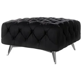 s-style möbel Hocker, Schwarz, Textil, Echtholz,Buche, Birke, 1-Sitzer, Füllung: Polyetherschaumkern, 80x45x80 cm, Blauer Engel, FSC Mix, Oeko-Tex®, Hergestellt in Europa, Wohnzimmer, Hocker, Sitzhocker
