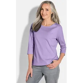 GOLDNER Basic Shirt mit U-Boot-Ausschnitt in flieder | Gr.: 44